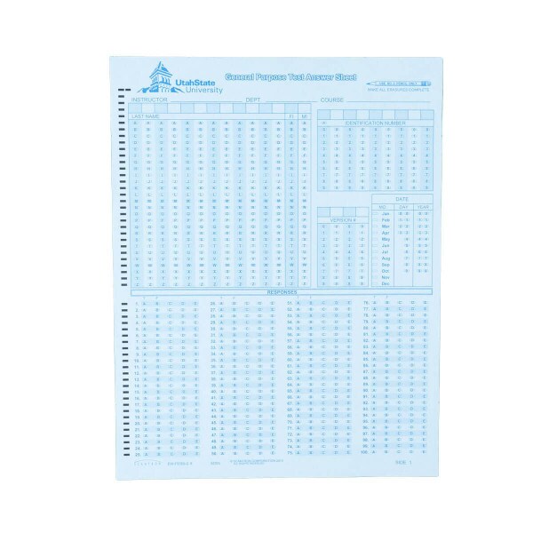 Blue Scantron 5 Pack